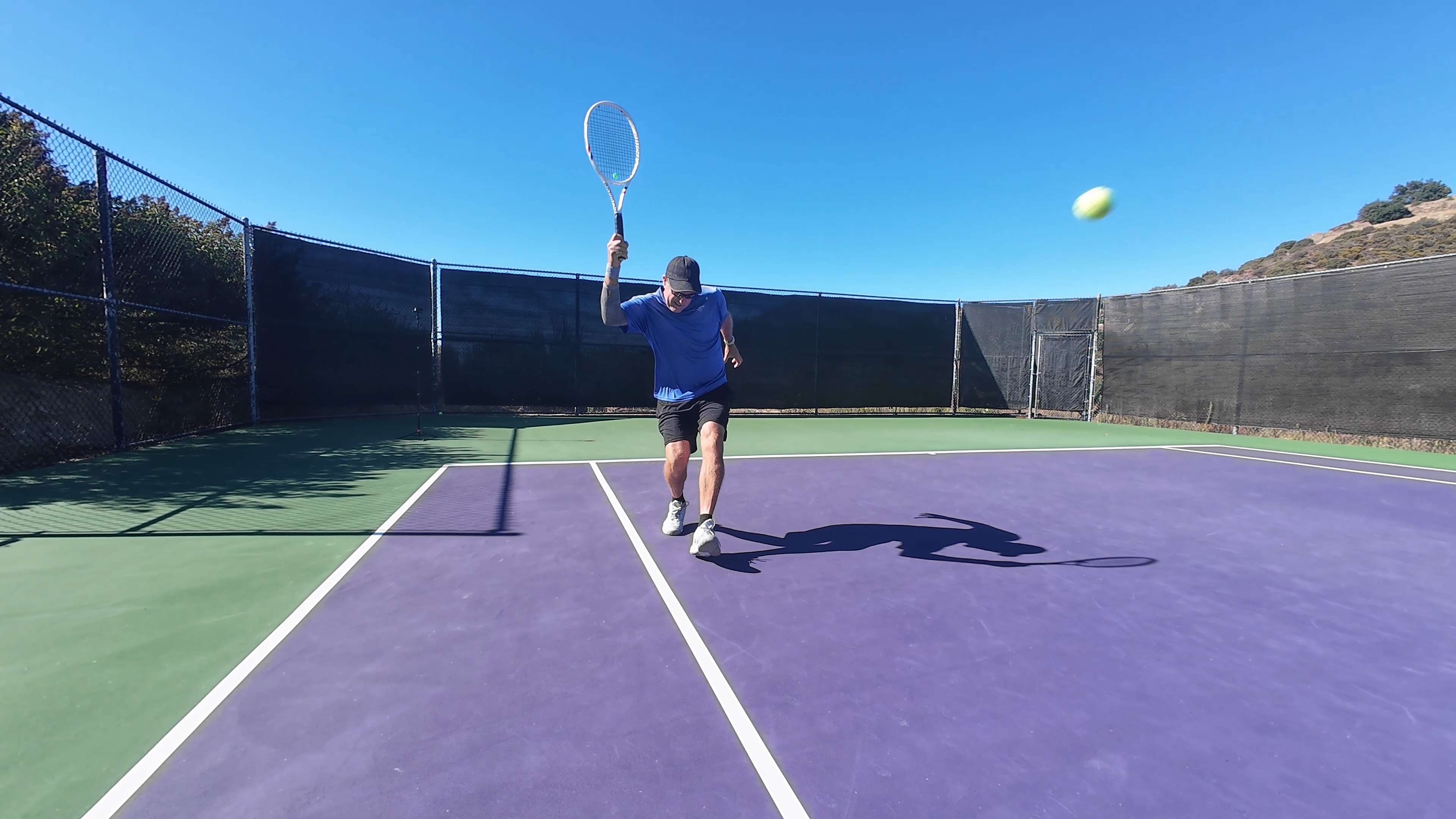 Forehand Hook hit cross court